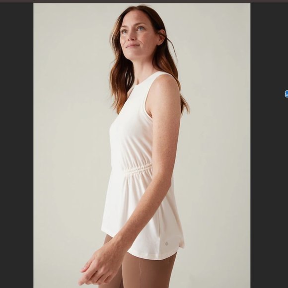 NWT ATHLETA Air Out Cinch Tank - White - Picture 6 of 9